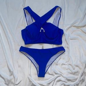Medium blue bikini never worn